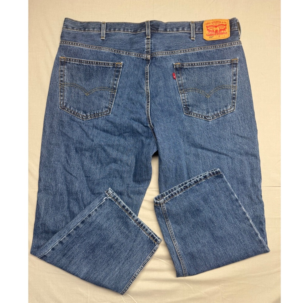 Levis 550 Relaxed Fit Mens Blue Denim Jeans 44x29 Medium Wash 01550-4891 - Picture 6 of 10